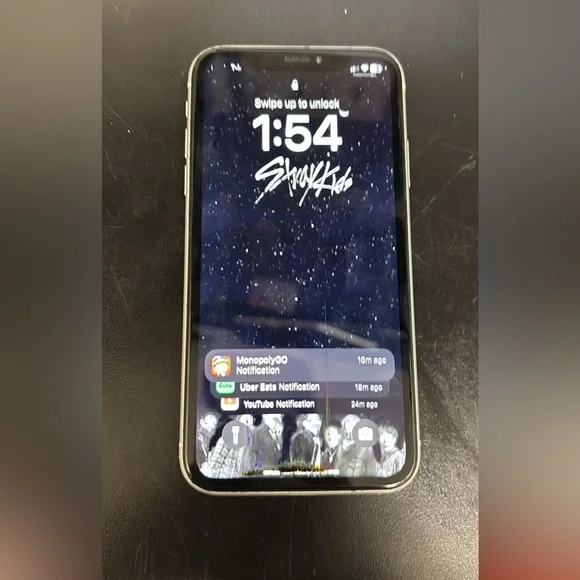 Black Smartphone with Apps Display